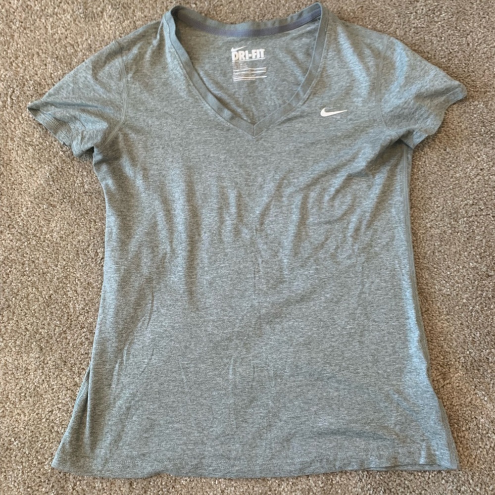 Nike Women's Gray V-Neck Tee